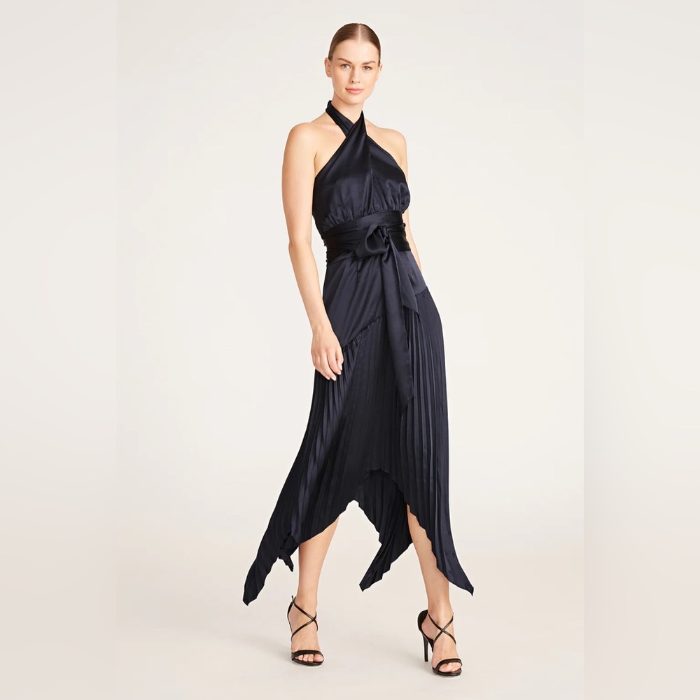 Amur Dixon Halter Dress Navy